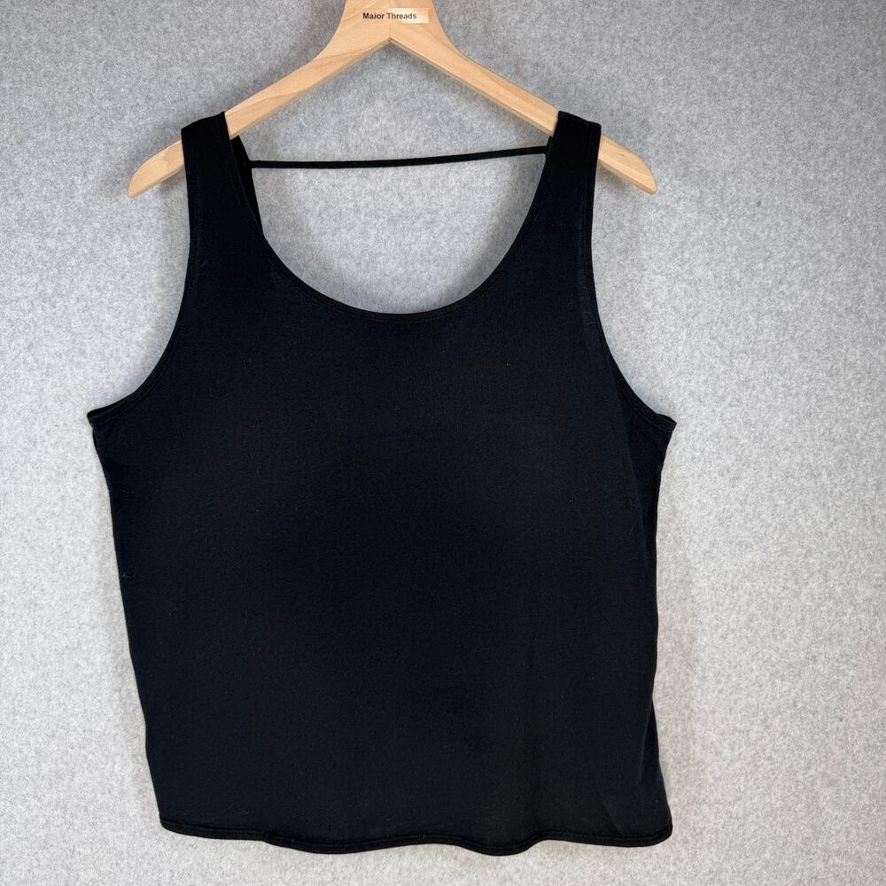 Fabletics Women's Workout Top Black Size L Tank Top Twist Back Yoga Athleisure